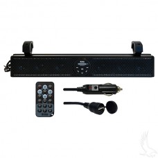 BOSS Sound Bar, 25" Weatherproof Enclosure with Bluetooth, Remote and Multicolor Illumination